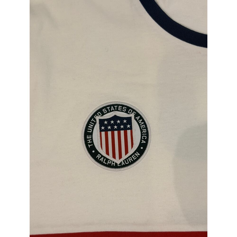 Polo Ralph Lauren Team USA T Shirt Mens XL White Big Pony Graphic Olympic - Picture 2 of 7